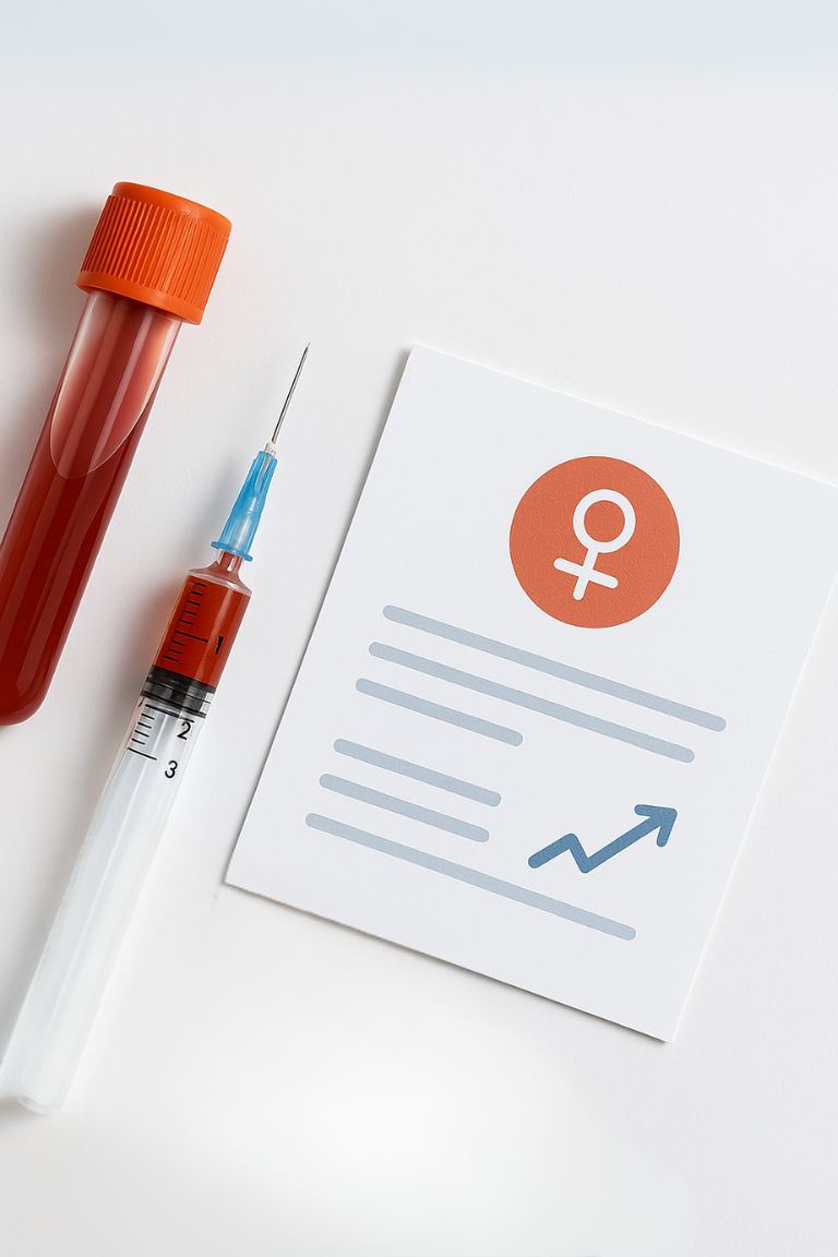 Bilan hormonal femme avec dosage de la FSH, de la LH et de l'œstradiol à domicile en Suisse